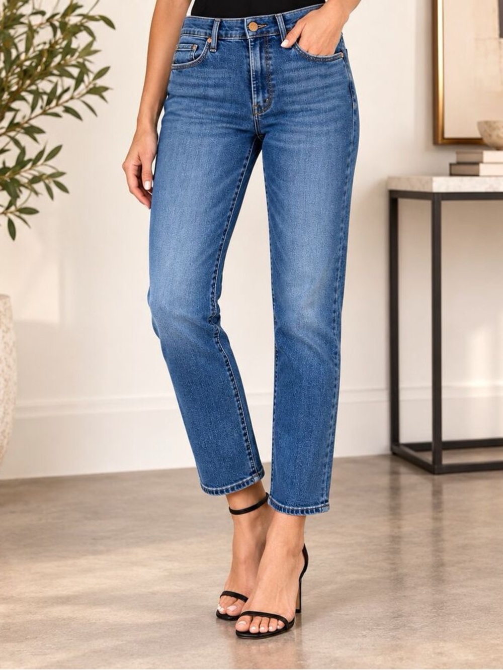 Mother mid rise dazzler ankle jeans 27